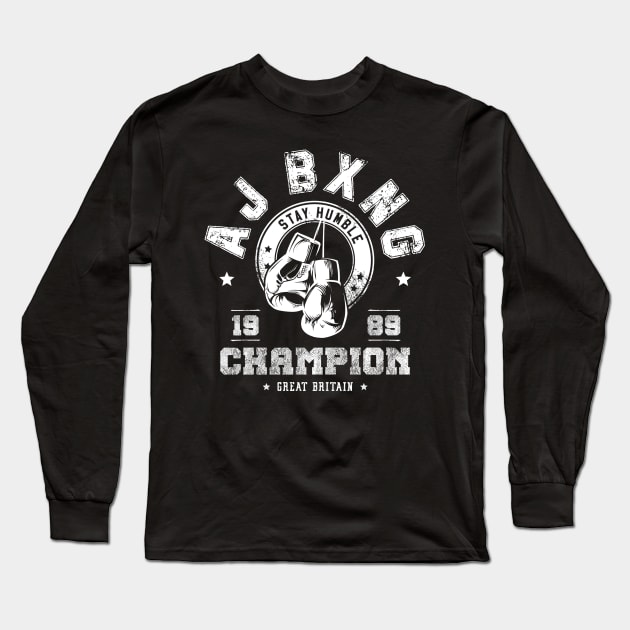 Anthony Joshua Boxing Long Sleeve T-Shirt by CulturedVisuals